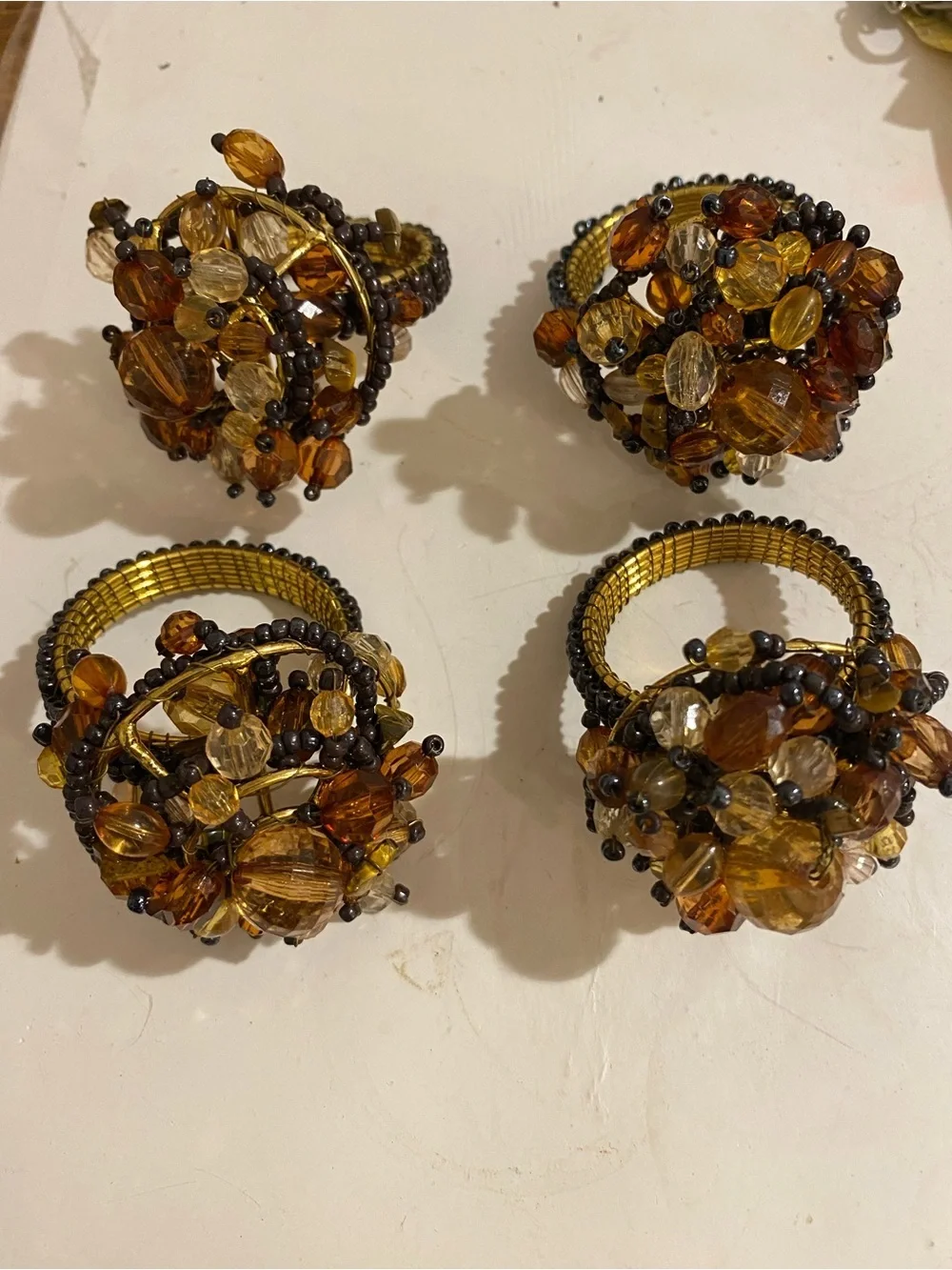 Glass Bead Napkin Holders (RR)